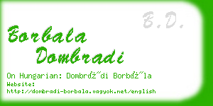 borbala dombradi business card